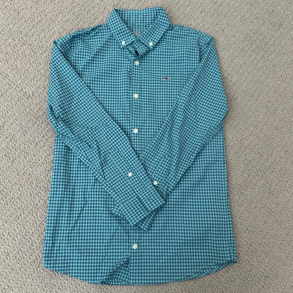 Boys Vineyard Vines Performance Button Down Shirt, Size M/12-14